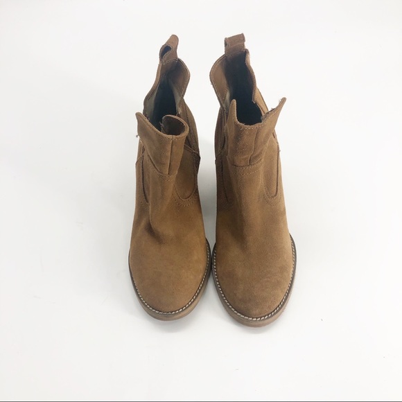 Blondo Irving Suede Ankle Wedge Bootie Sz 7.5 - Picture 6 of 8